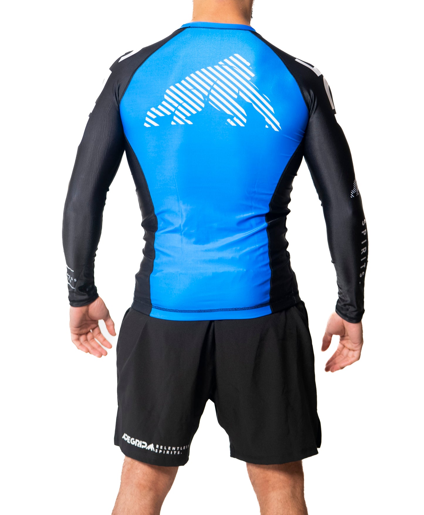 NUEVA Rash guard Relentless Azul manga larga negra