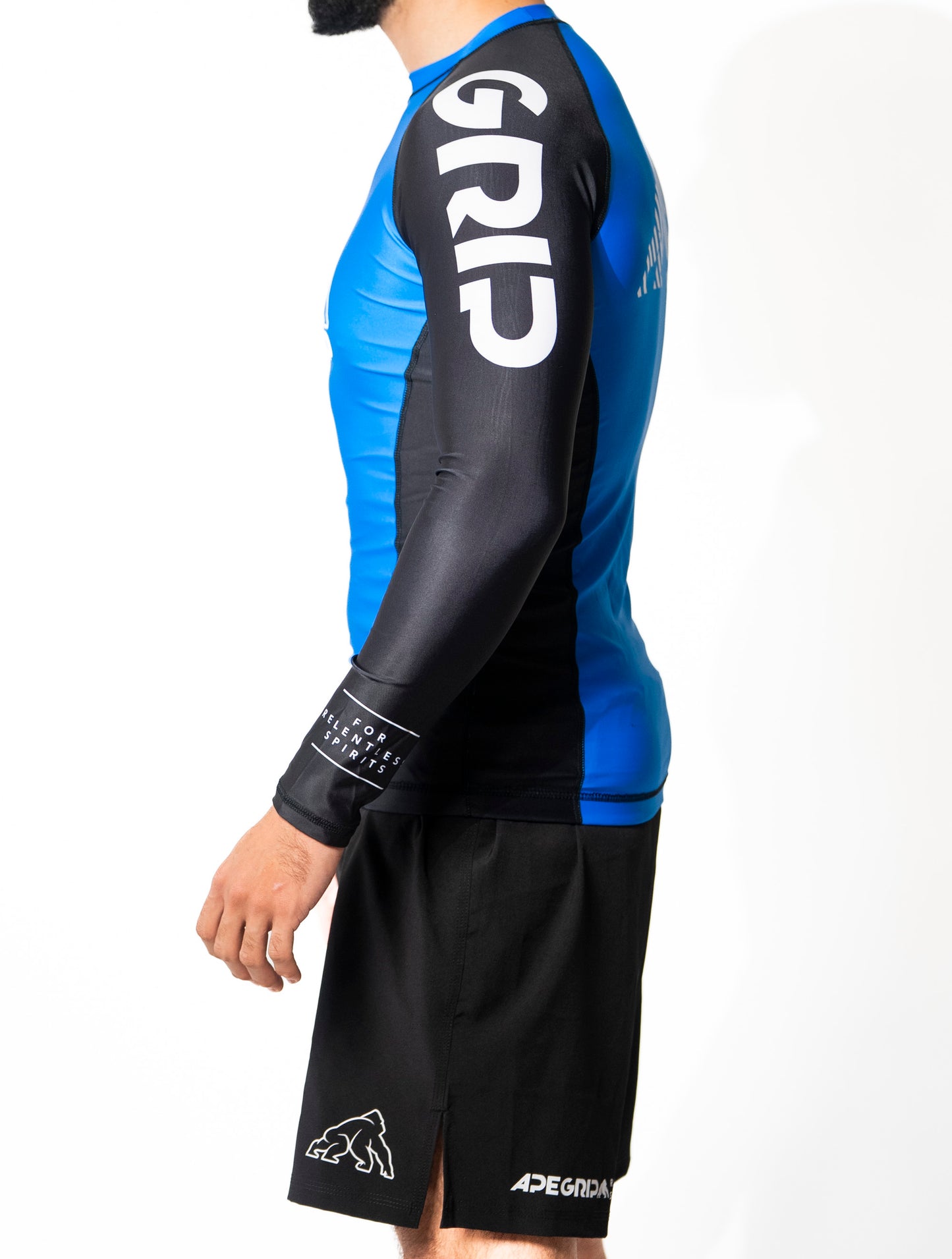 NUEVA Rash guard Relentless Azul manga larga negra