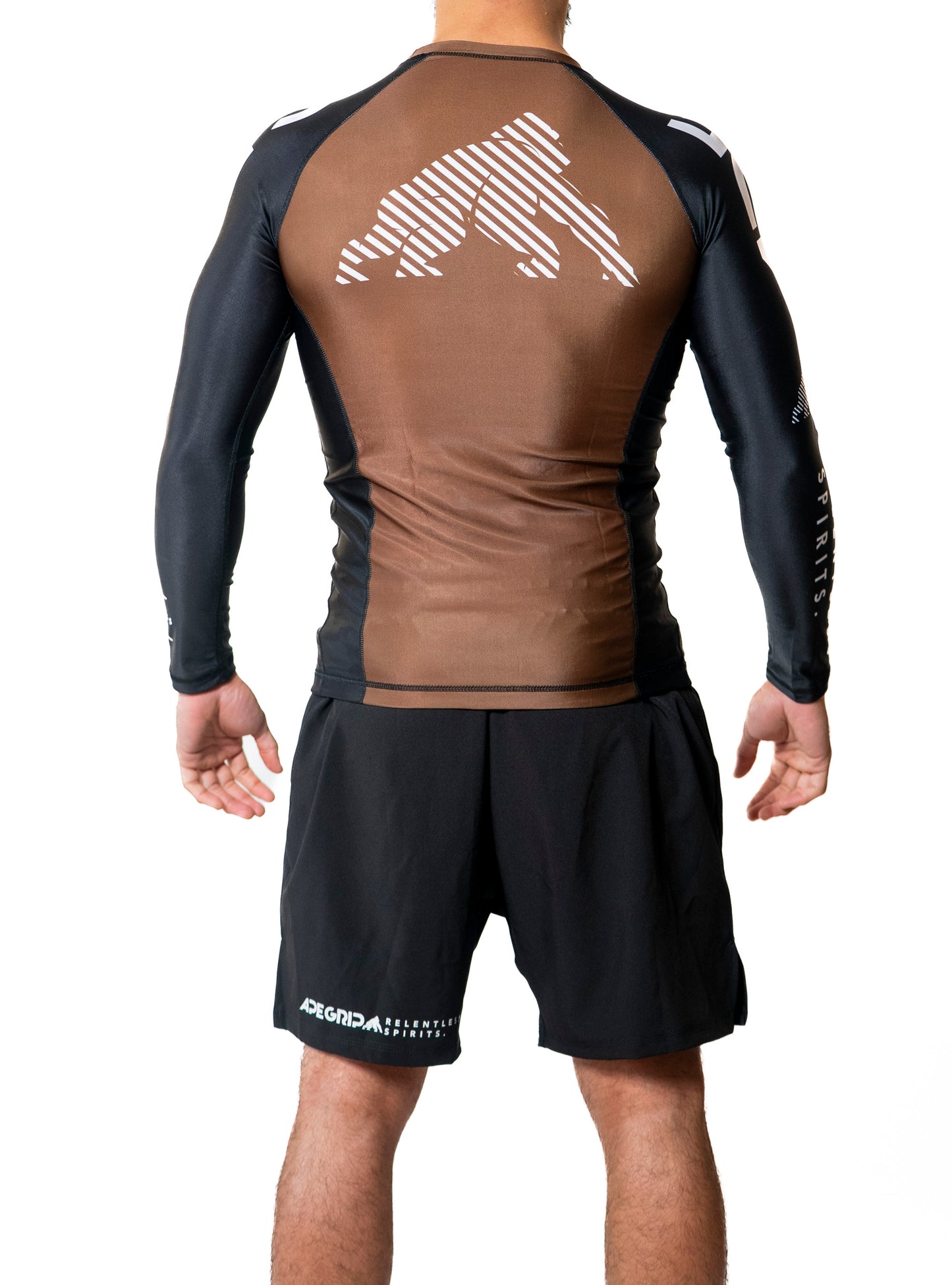 Rash guard Relentless marrón manga larga