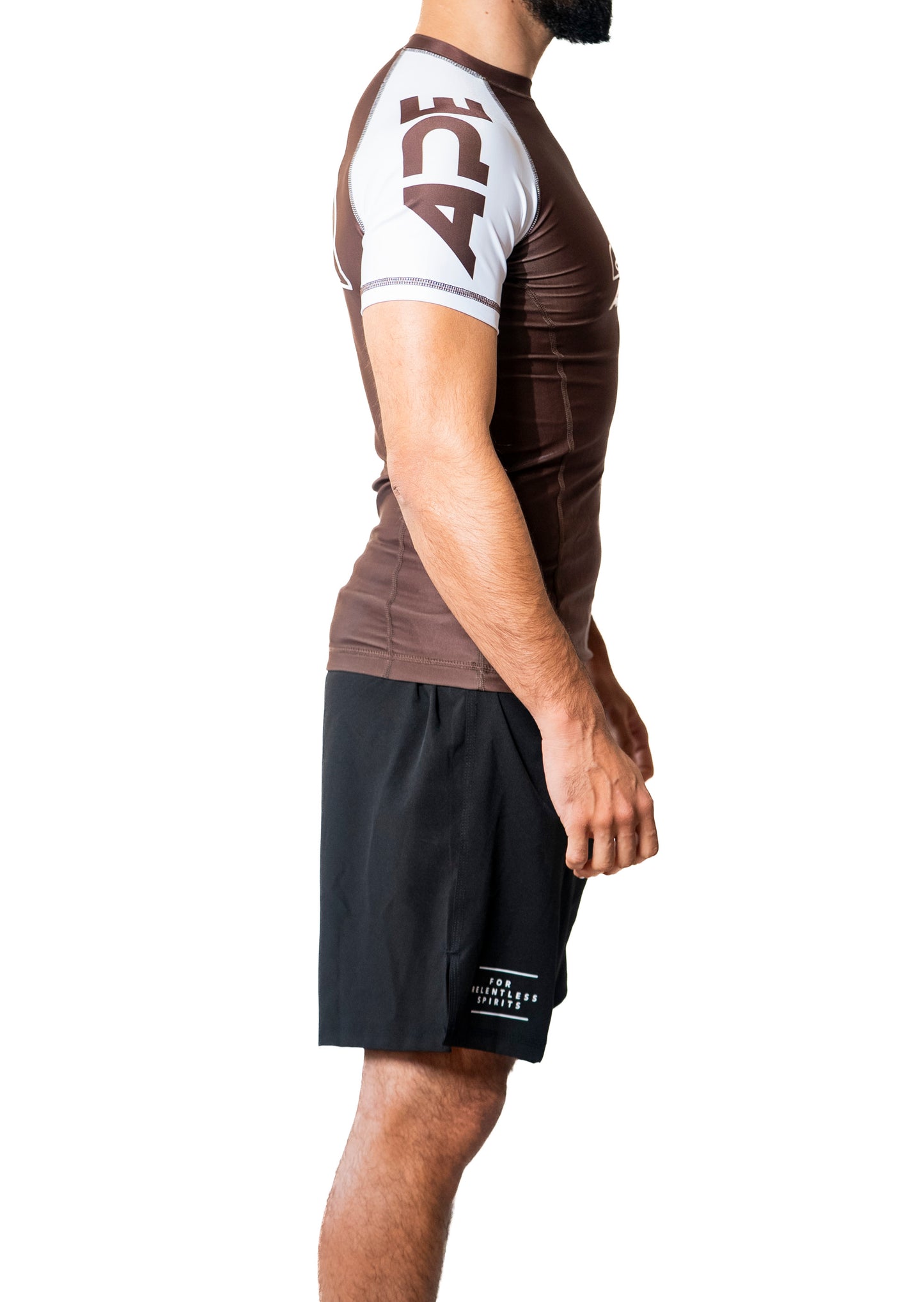 Rash guard Classic manga corta Marron
