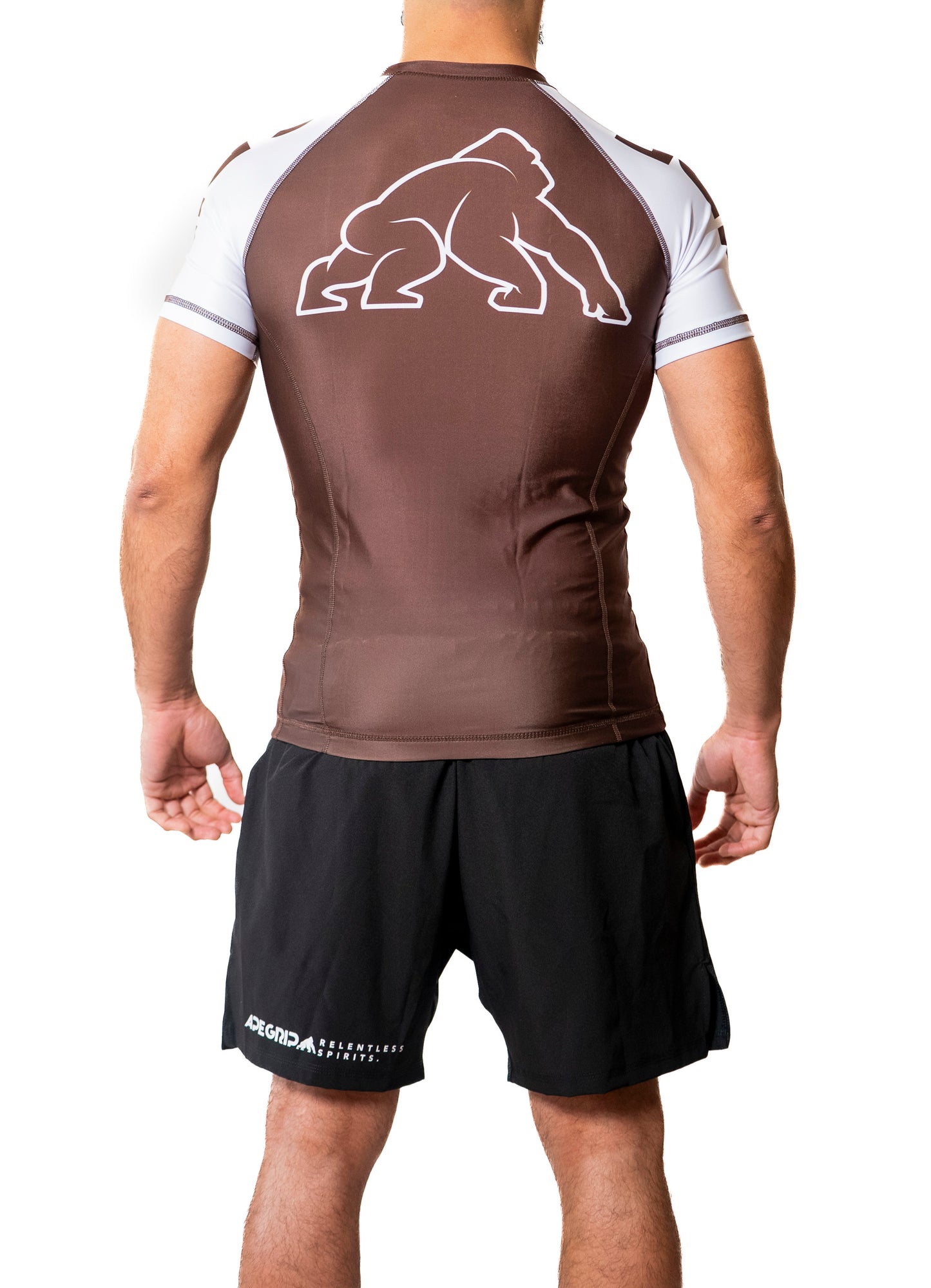 Rash guard Classic manga corta Marron