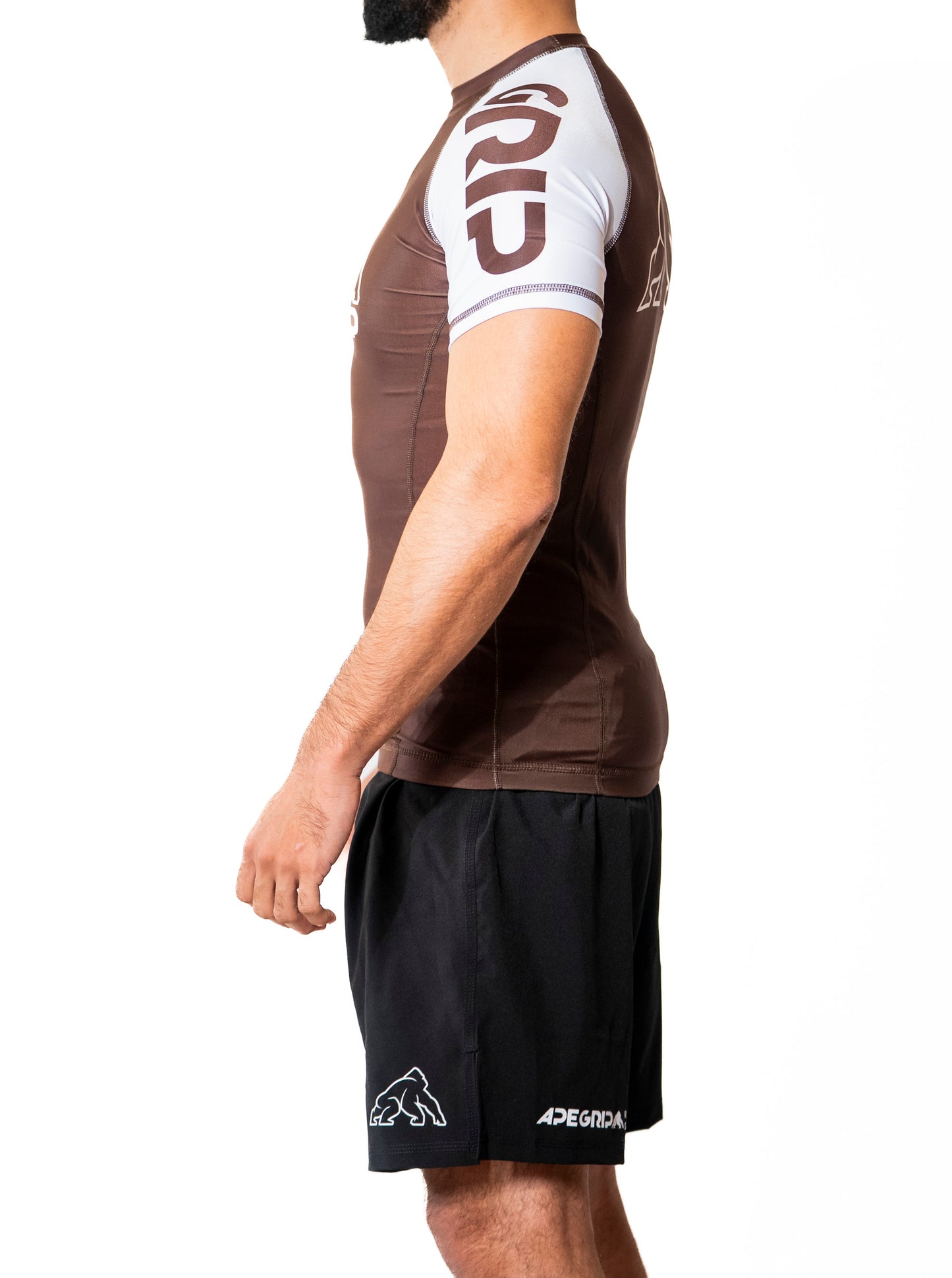 Rash guard Classic manga corta Marron