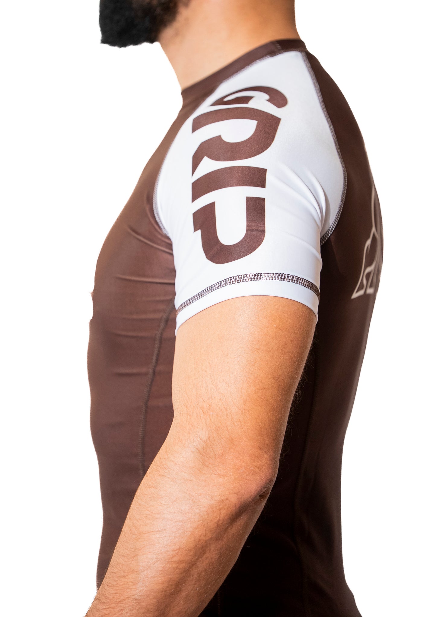 Rash guard Classic manga corta Marron