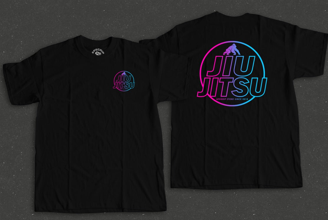Polera de Algodón Circulo "Jiujitsu" negra
