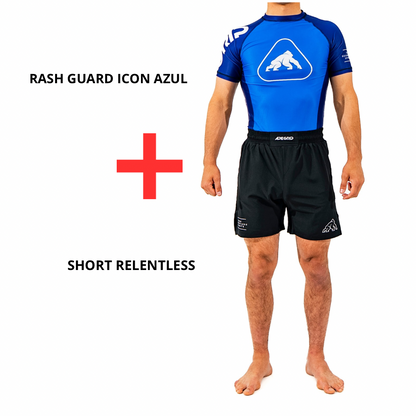 RASH ICON AZUL + SHORT RELENTLESS