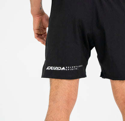 Rash guard Relentless Azul manga larga +  Short Relentless Negro NoGi