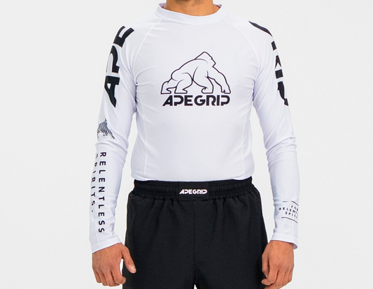 Rash guard Relentless blanca manga larga