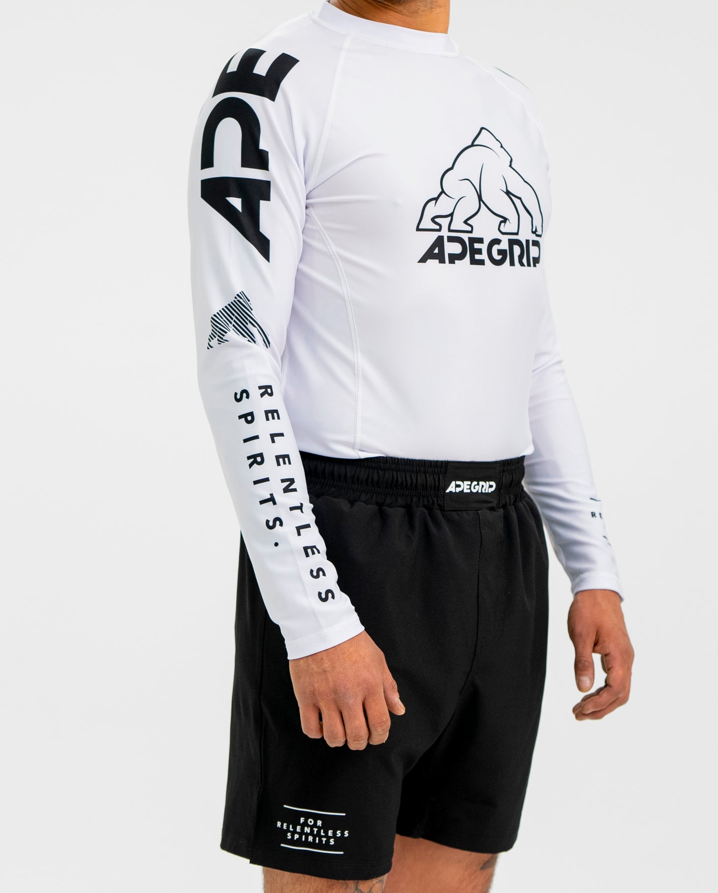 Rash guard Relentless blanca manga larga