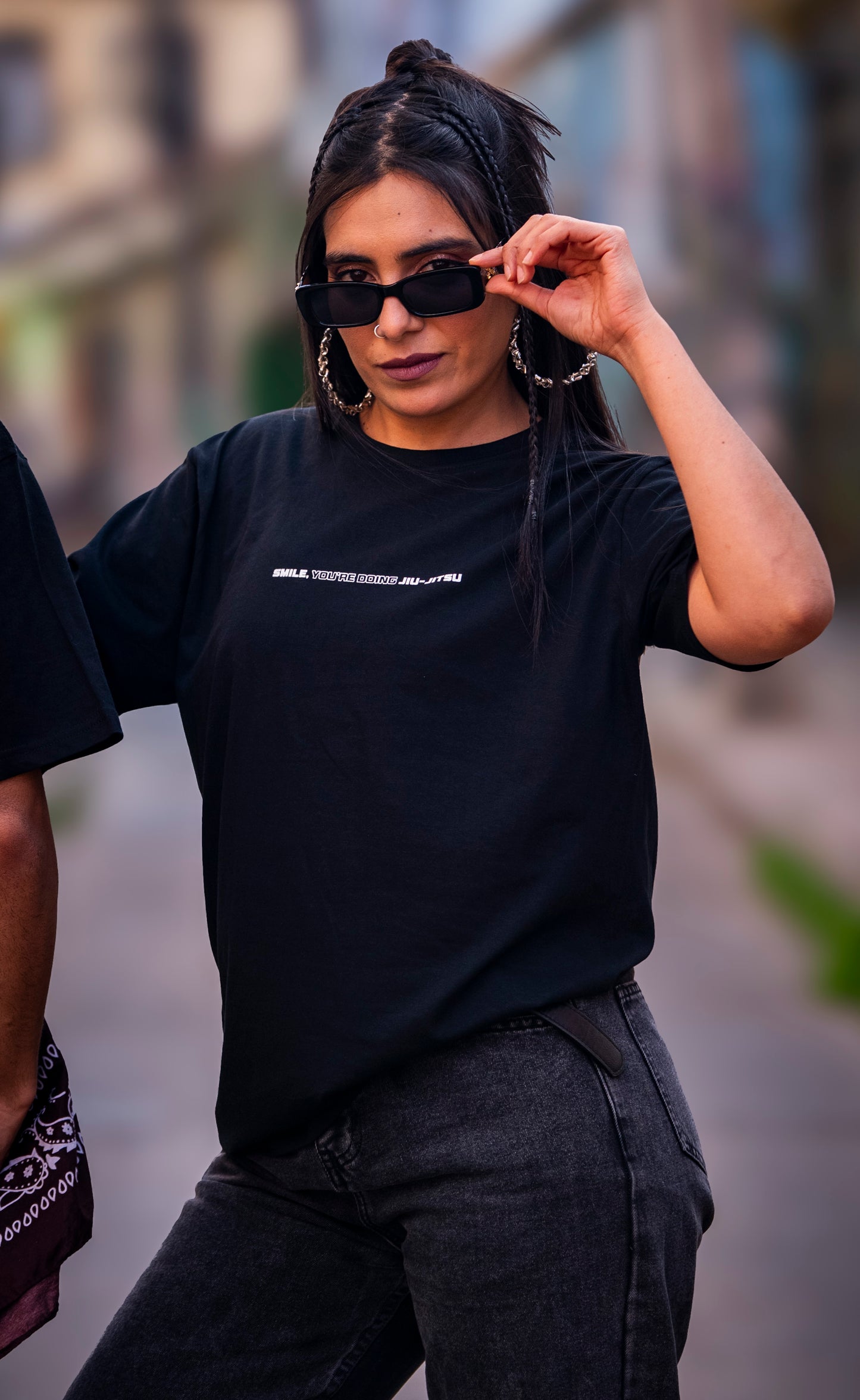 Polera manga corta "Smile, You Are Doing Jiu Jitsu"
