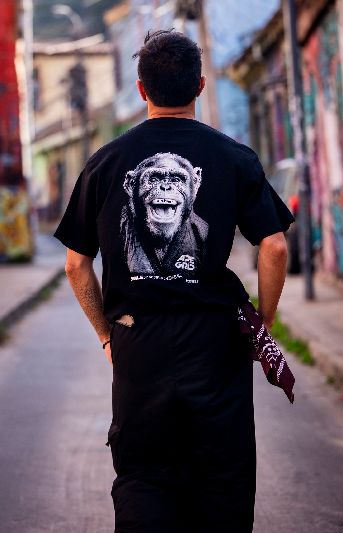 Polera manga corta "Smile, You Are Doing Jiu Jitsu"