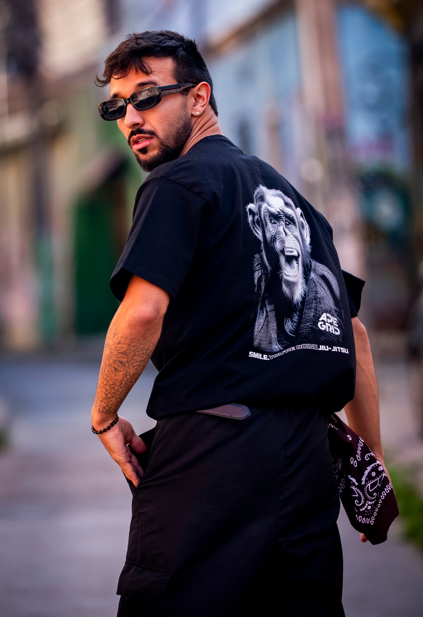 Polera manga corta "Smile, You Are Doing Jiu Jitsu"
