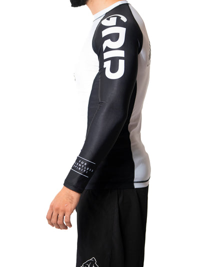 NUEVA Rash guard Relentless blanca manga larga negra