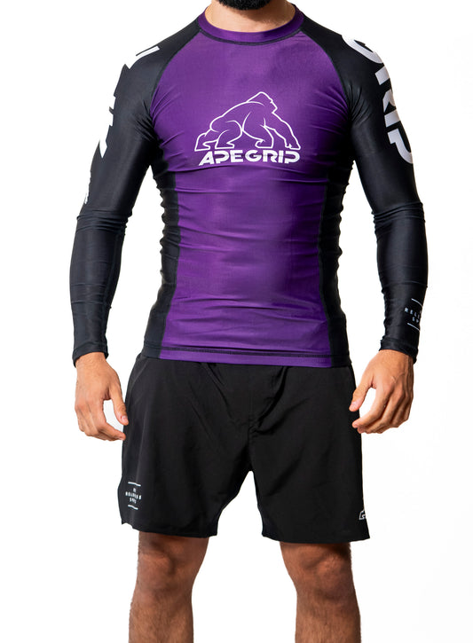 NUEVA Rash guard Relentless morado manga larga negra