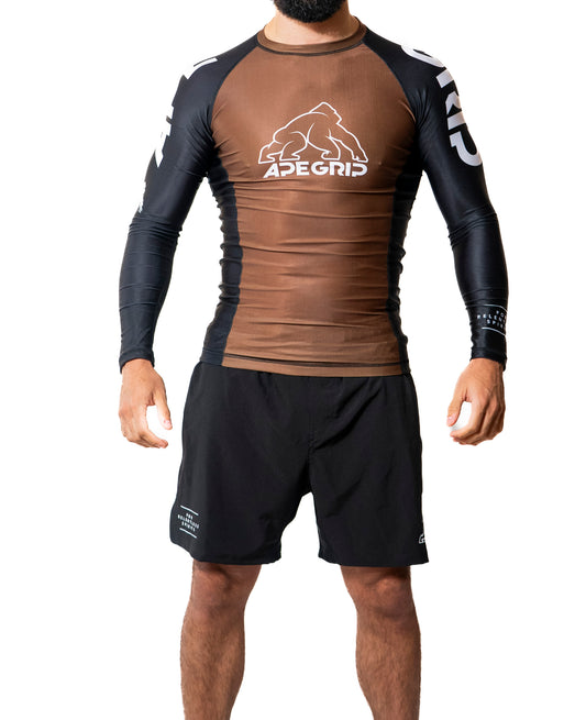 Rash guard Relentless marrón manga larga