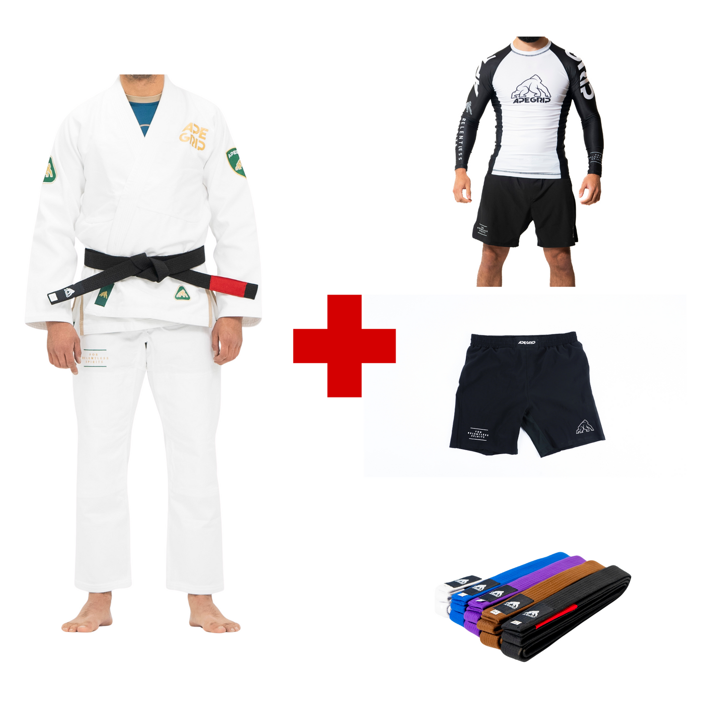 Kimono Blanco+ Rashguard No Gi + Short + Cinturon Gratis