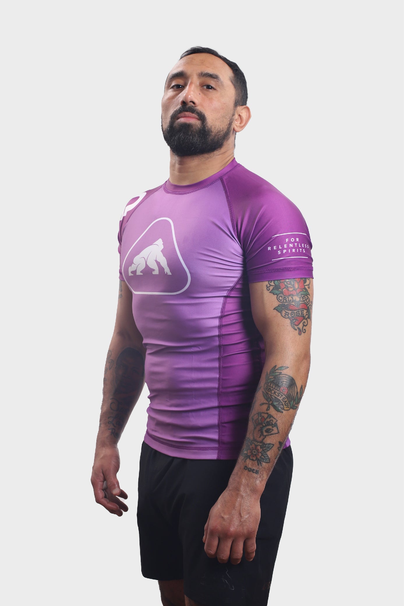 RASH GUARD ICON RANKED PURPLE