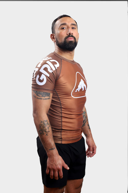RASH GUARD ICON RANKED BROWN