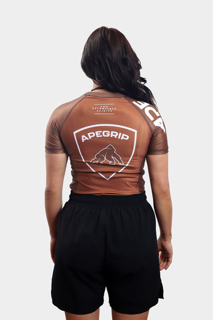RASH GUARD ICON RANKED BROWN