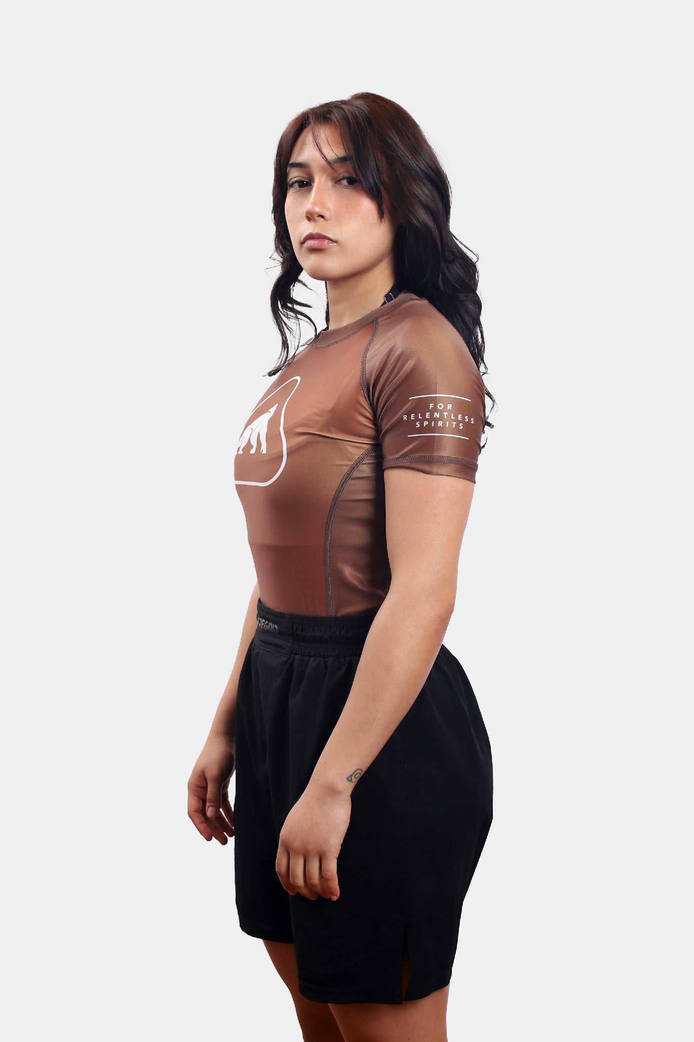 RASH GUARD ICON RANKED BROWN