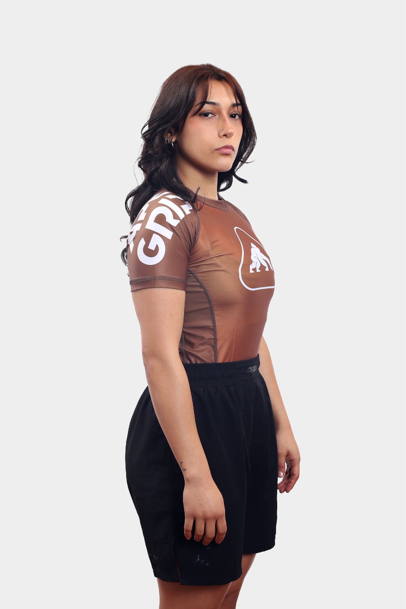 RASH GUARD ICON RANKED BROWN