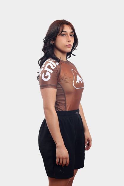 RASH GUARD ICON RANKED BROWN