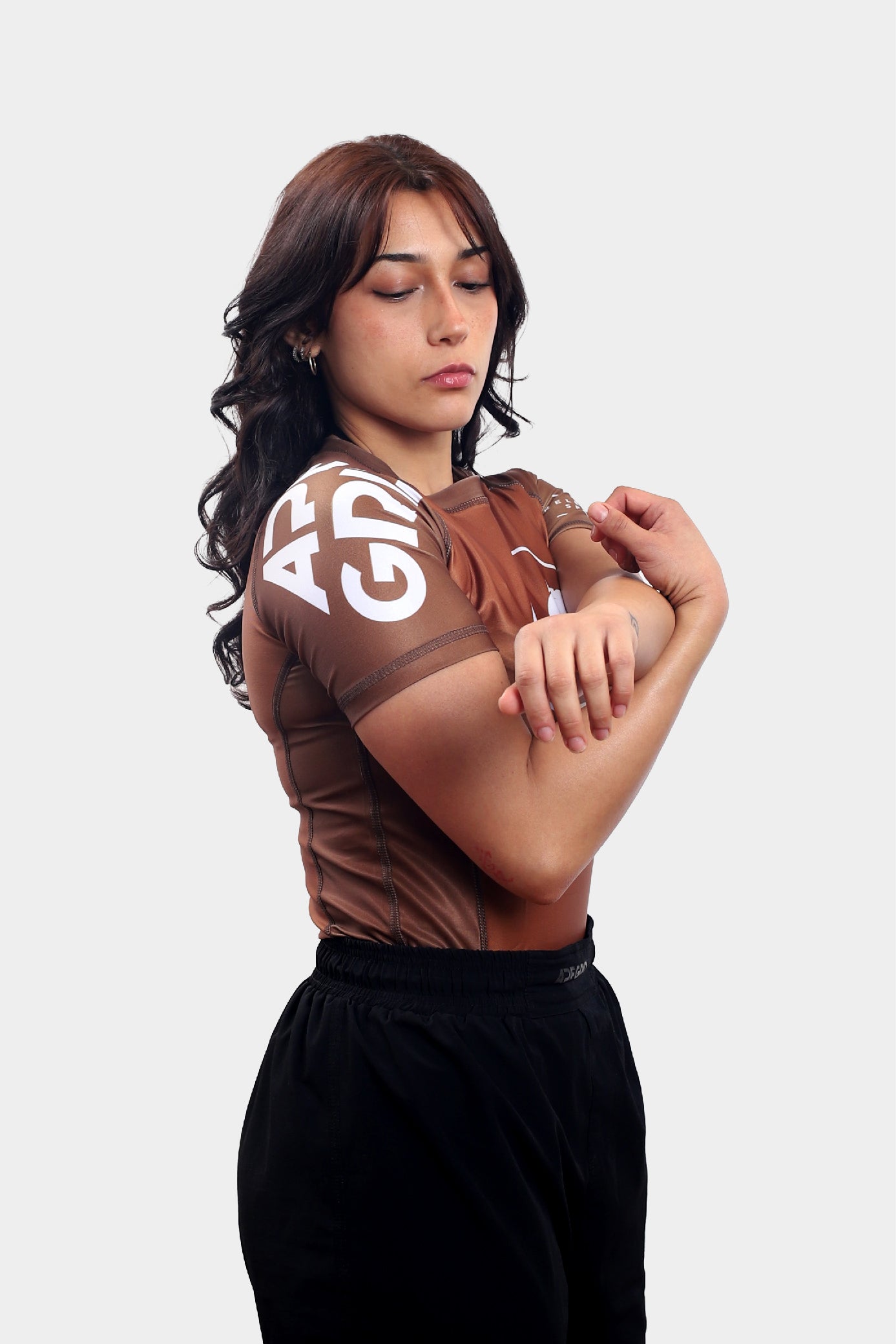 RASH GUARD ICON RANKED BROWN