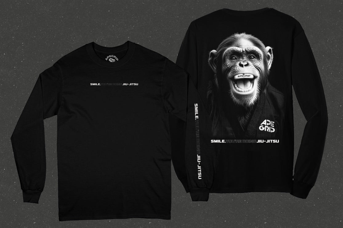 Polera manga larga "Smile, You Are Doing Jiu Jitsu"